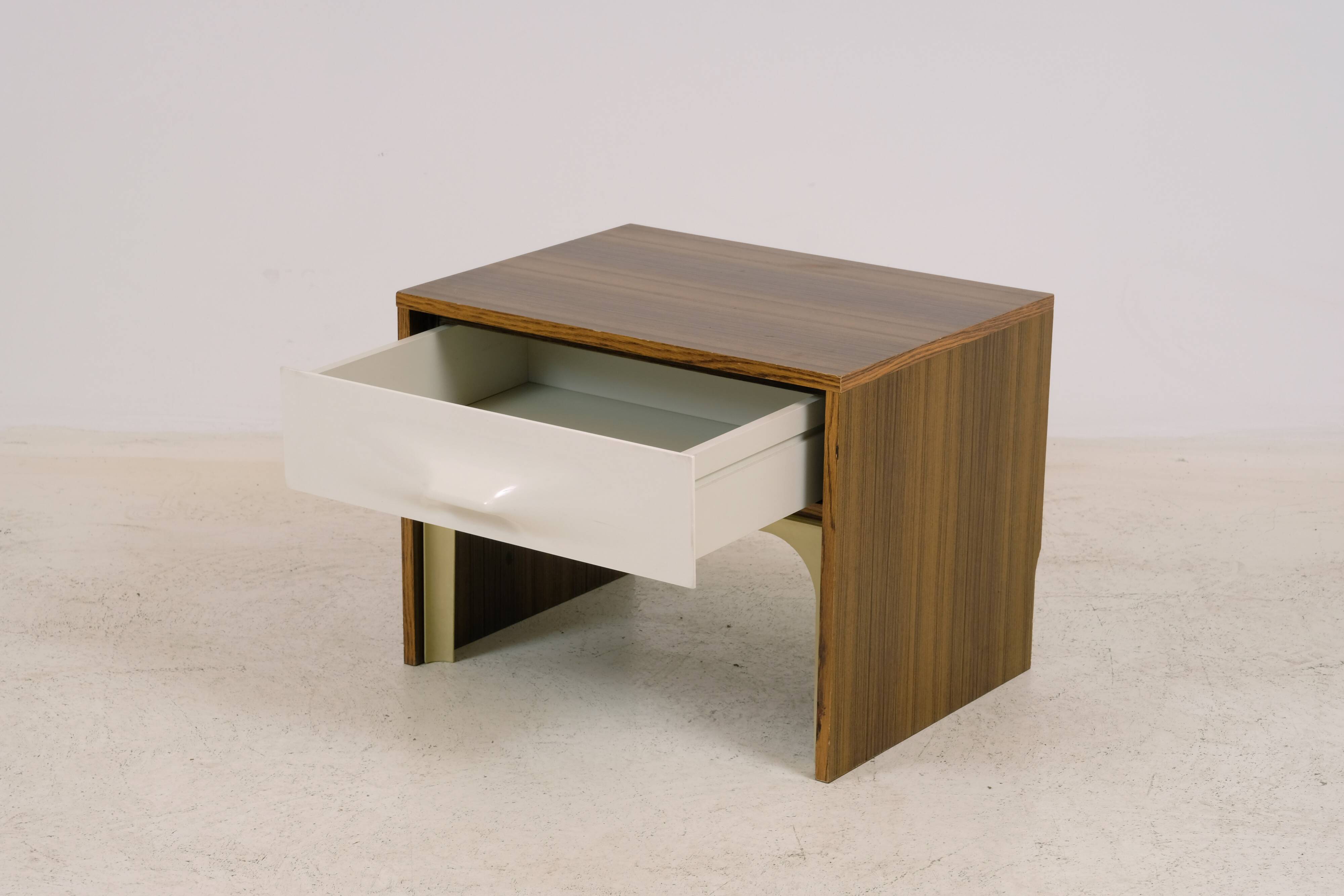 DF 2000 Bedside Table with Drawer by Raymond Loewy 1970's