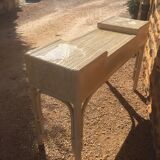 Console wood imitation rattan