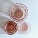 Vintage Pink Depression Glass Set – Bowl & 6 Dessert Dishes