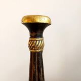 Pair of vintage gilded wood candlesticks