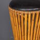 Striking 20thc italian standing bamboo dry bar & stools c.1960