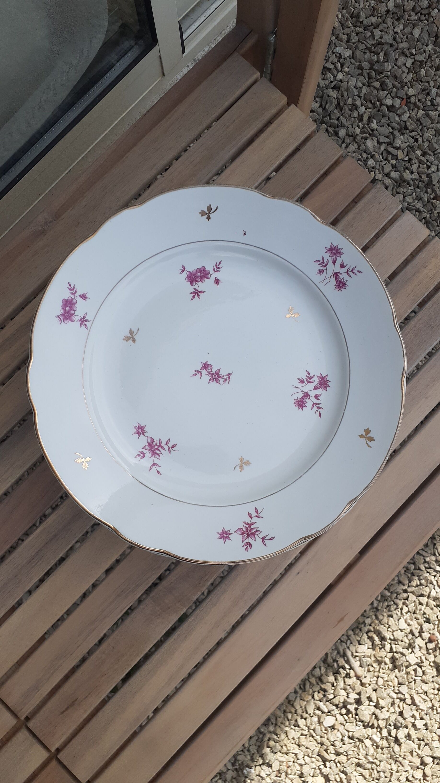 Plates sarreguemines digoin model aurore