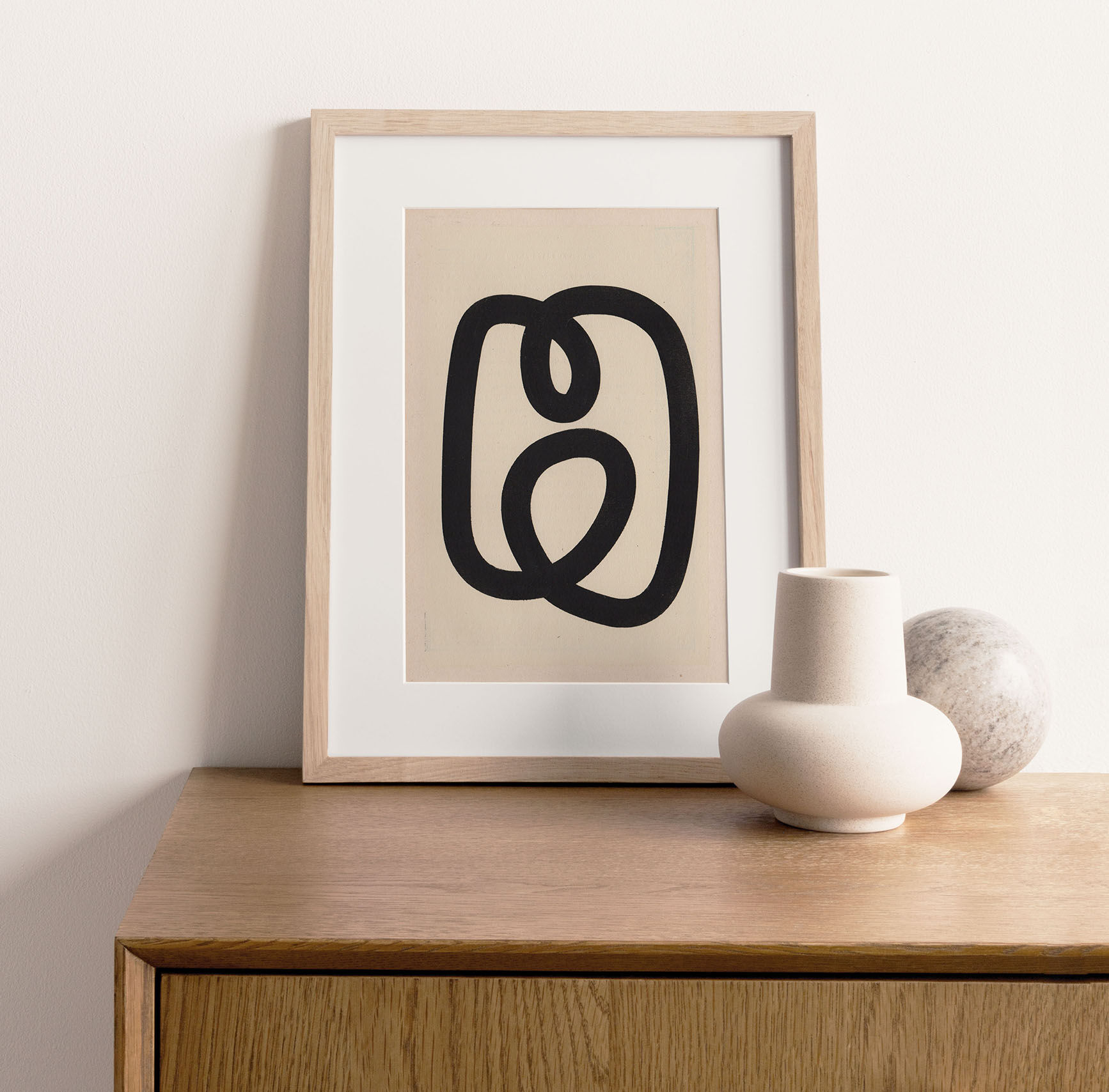 Original collage on dated and signed paper, abstract illustration
