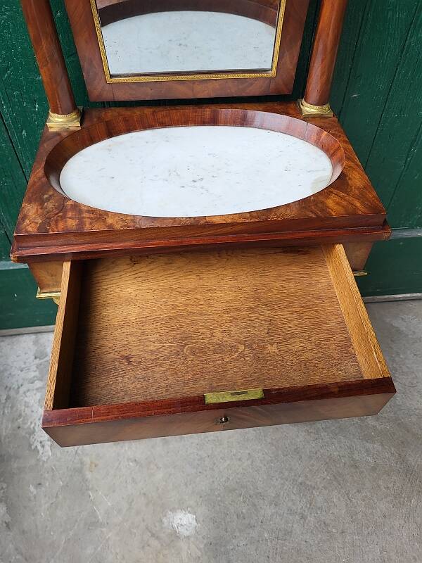 Small empire period psyche dressing table