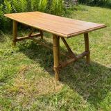 Vintage rattan coffee table
