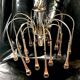 Lustre design année 70 gouttes d'eau Murano chrome