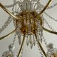 Chandelier with brass and glass grapevines