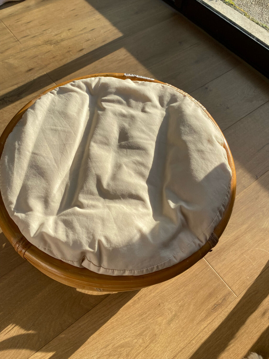 Tabouret en bambou années 50