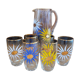 Service à eau ou orangeade vintage 6 verres et carafe