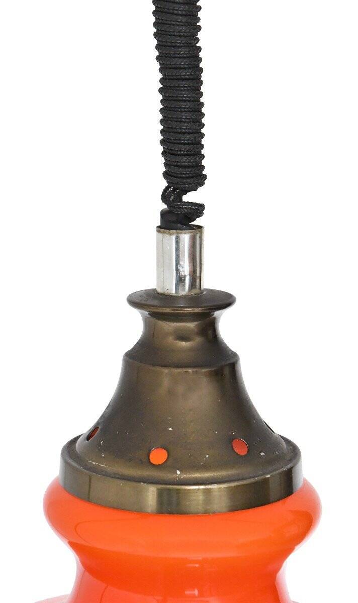 Suspension in orange opaline from the 1960s.