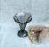 Smoked glass tulip vase