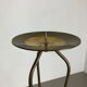 Modernist sculptural brutalist floor brass candleholder, Germany, 1950s