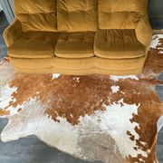 Velvet 3-seater sofa bed