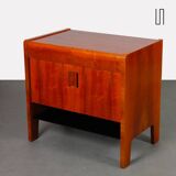 Chest of drawers in wood and opaline glass from the 1960s