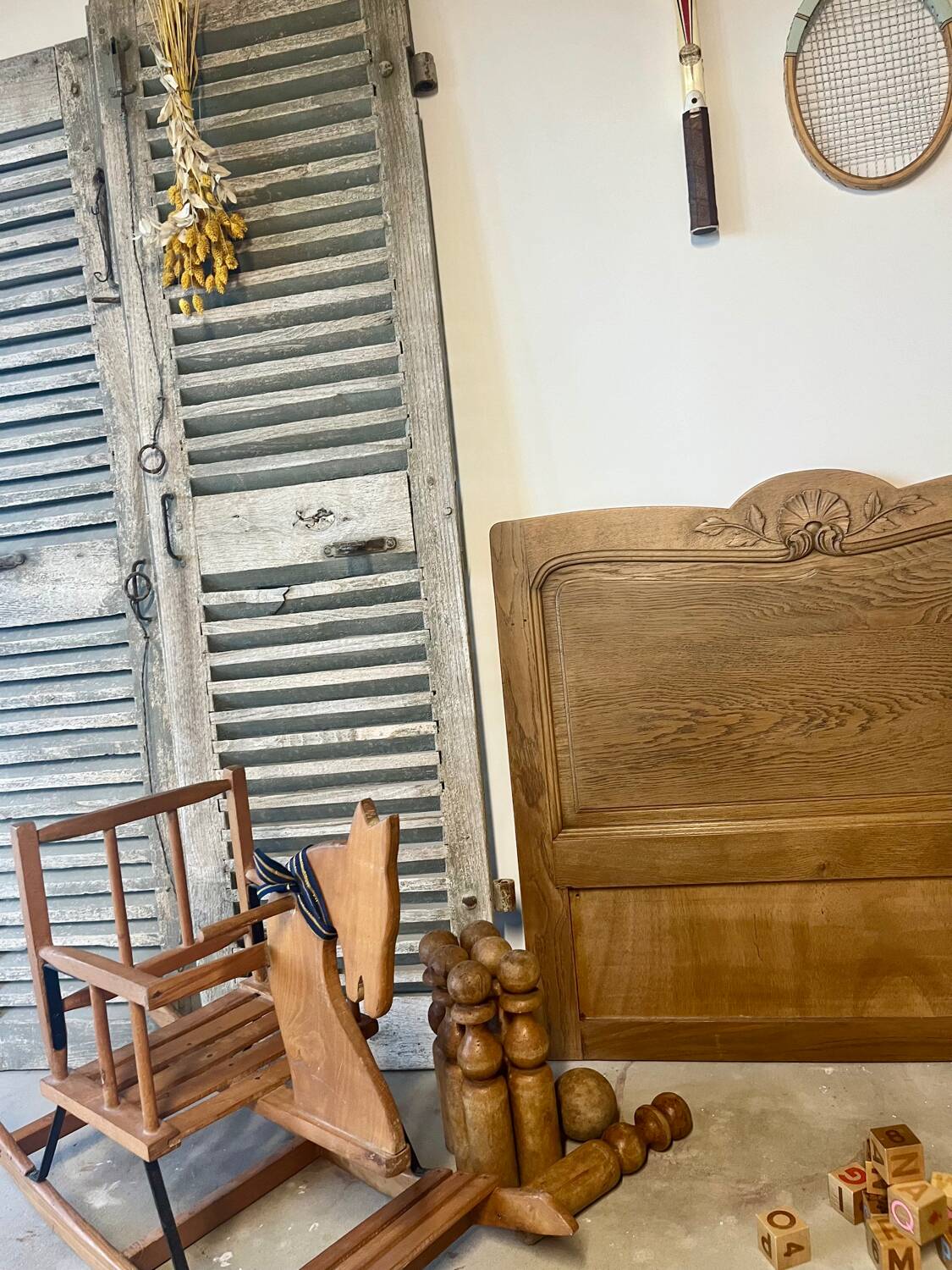 Antique headboard