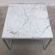 Pair of Carrara marble & chrome coffee or side tables, 1970s