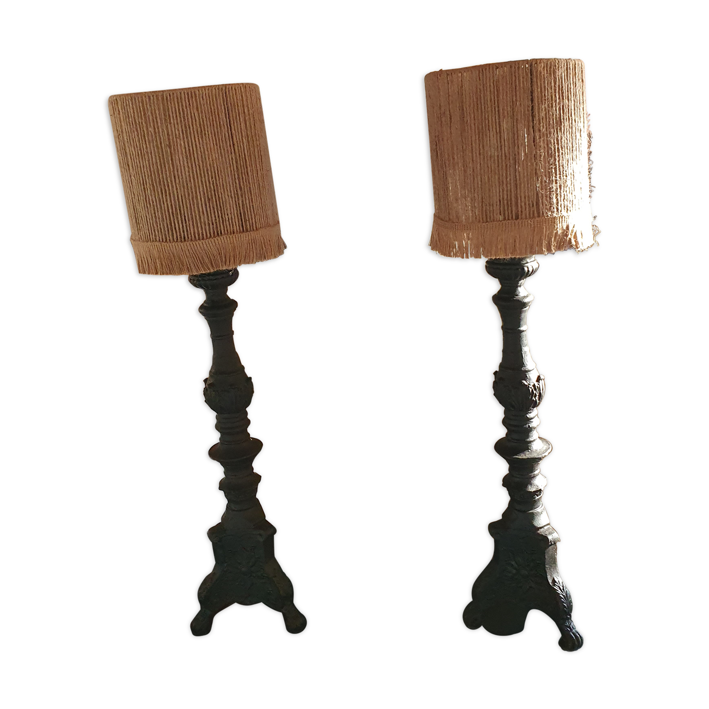 Pair of candlestick lamps