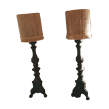 Pair of candlestick lamps