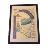 Watercolor by Françoise Küss signed