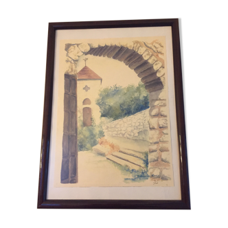 Watercolor by Françoise Küss signed