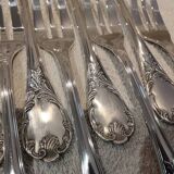 10 silver-plated cake forks by Christofle, Marly pattern