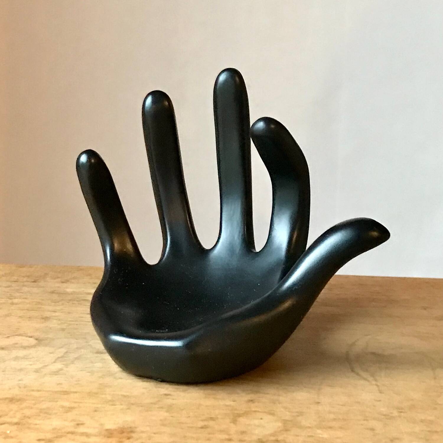 Handmade vintage black ceramic