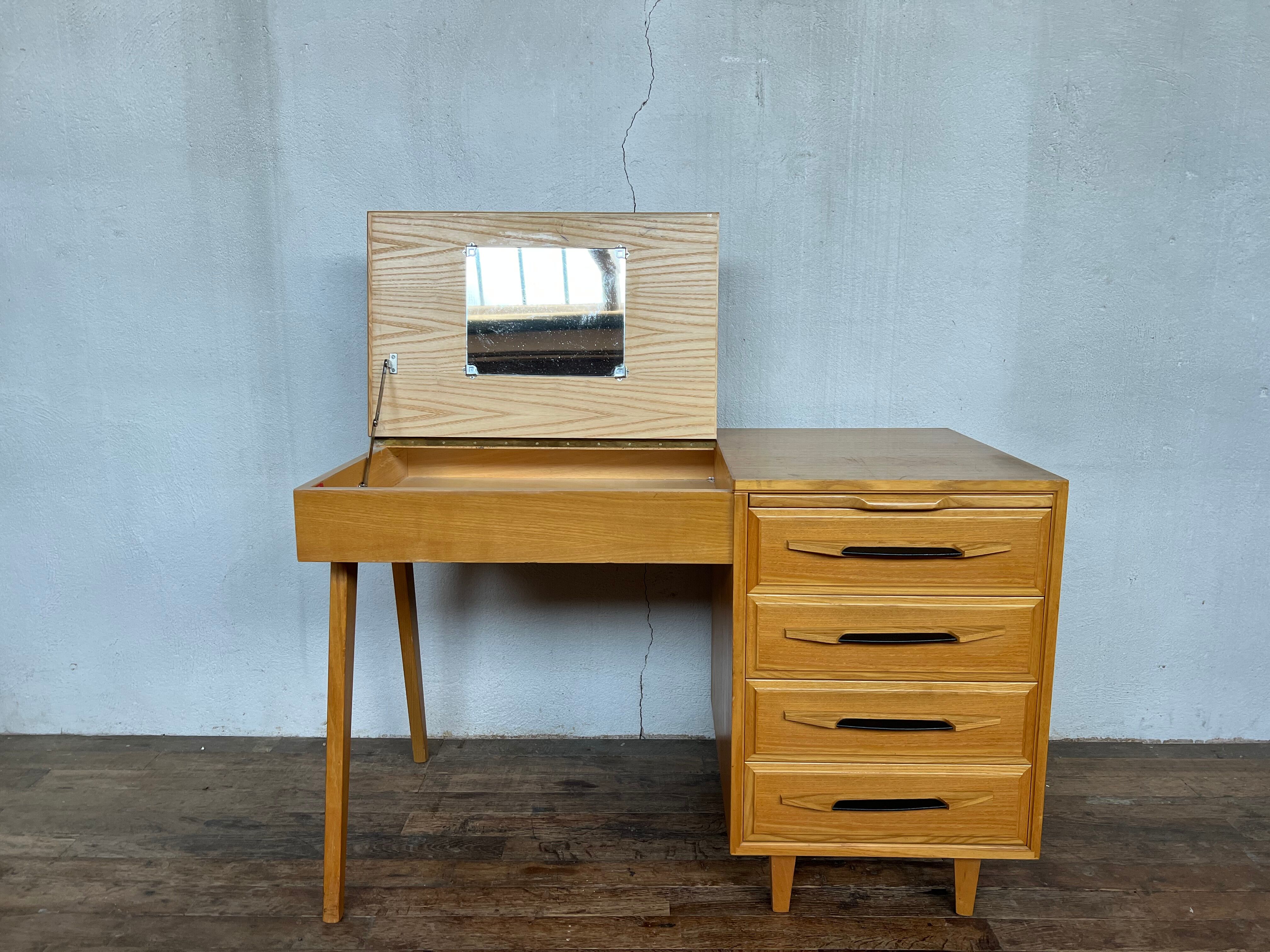 Vintage scandinavian office 1950 made in swiss compass feet