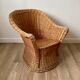 Braided wicker armchair