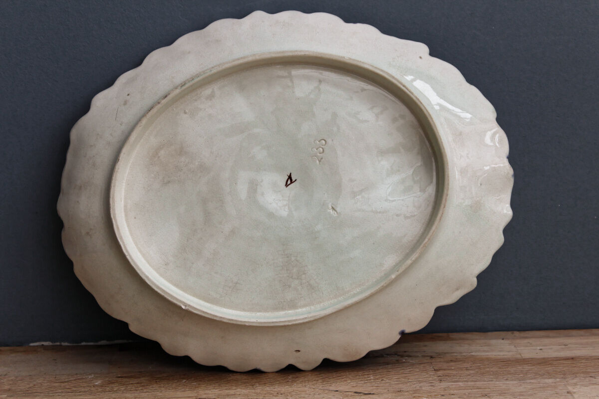 Slurry dish, Lunéville, artichokes and asparagus décor