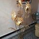 Hans Kogl gold metal lamppost 1960 1970 vintage