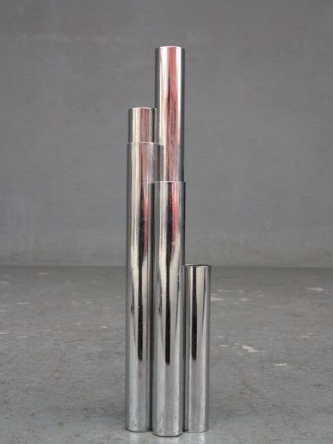 Mud tubes design nickel-plated metal 1980