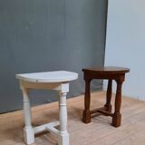Pair of stool in solid chene