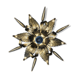 Wall light flower cob in vintage gold metal