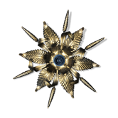Wall light flower cob in vintage gold metal