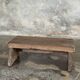 Small auxiliary stool in upcycled teak with a small hollow under the seat (3273)