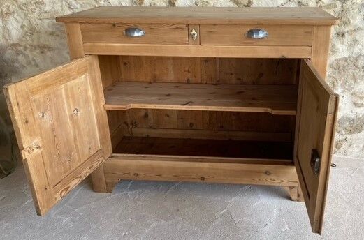country buffet in raw wood