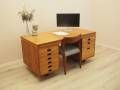 Executive desk with nine drawers and pull-out surface, teak veneer, Nipu, Denmark, 1970s