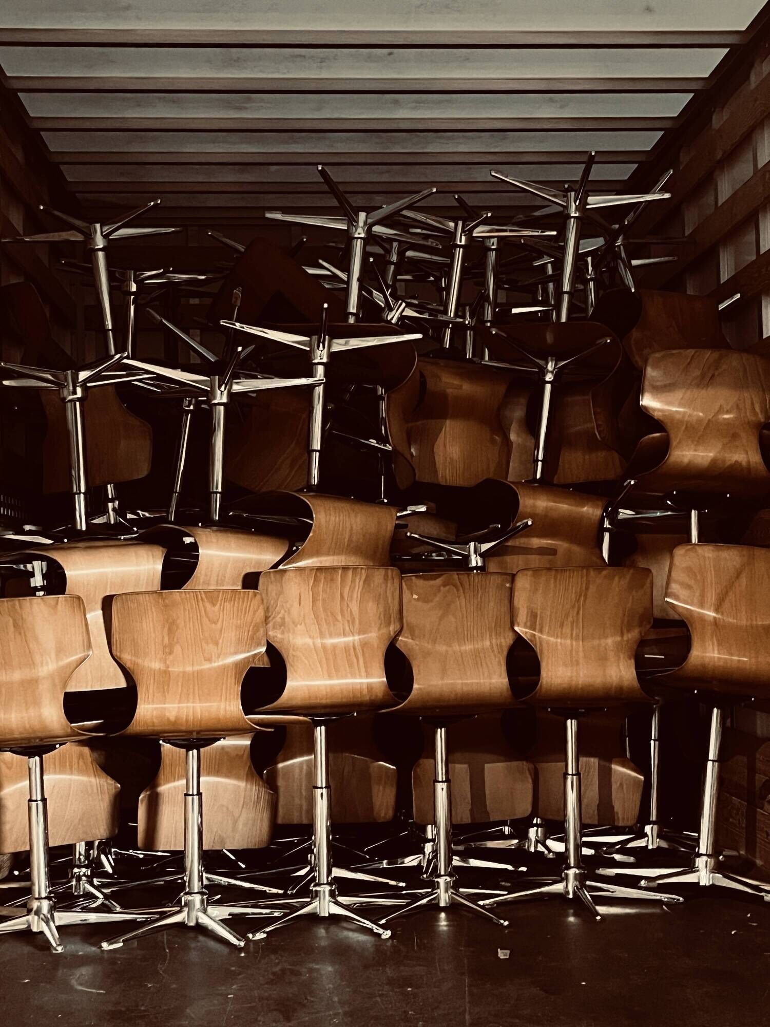Vintage adjustable Pagholz workshop chair – 1970s industrial design