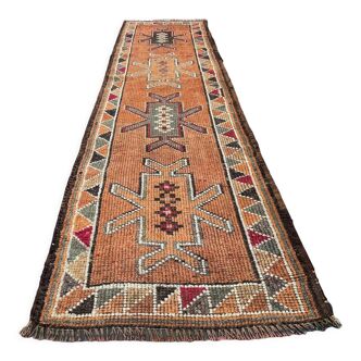 Vintage kurdish herki  runner , 318 x 90 cm