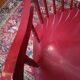 Vintage wooden rocking chair burgundy paint