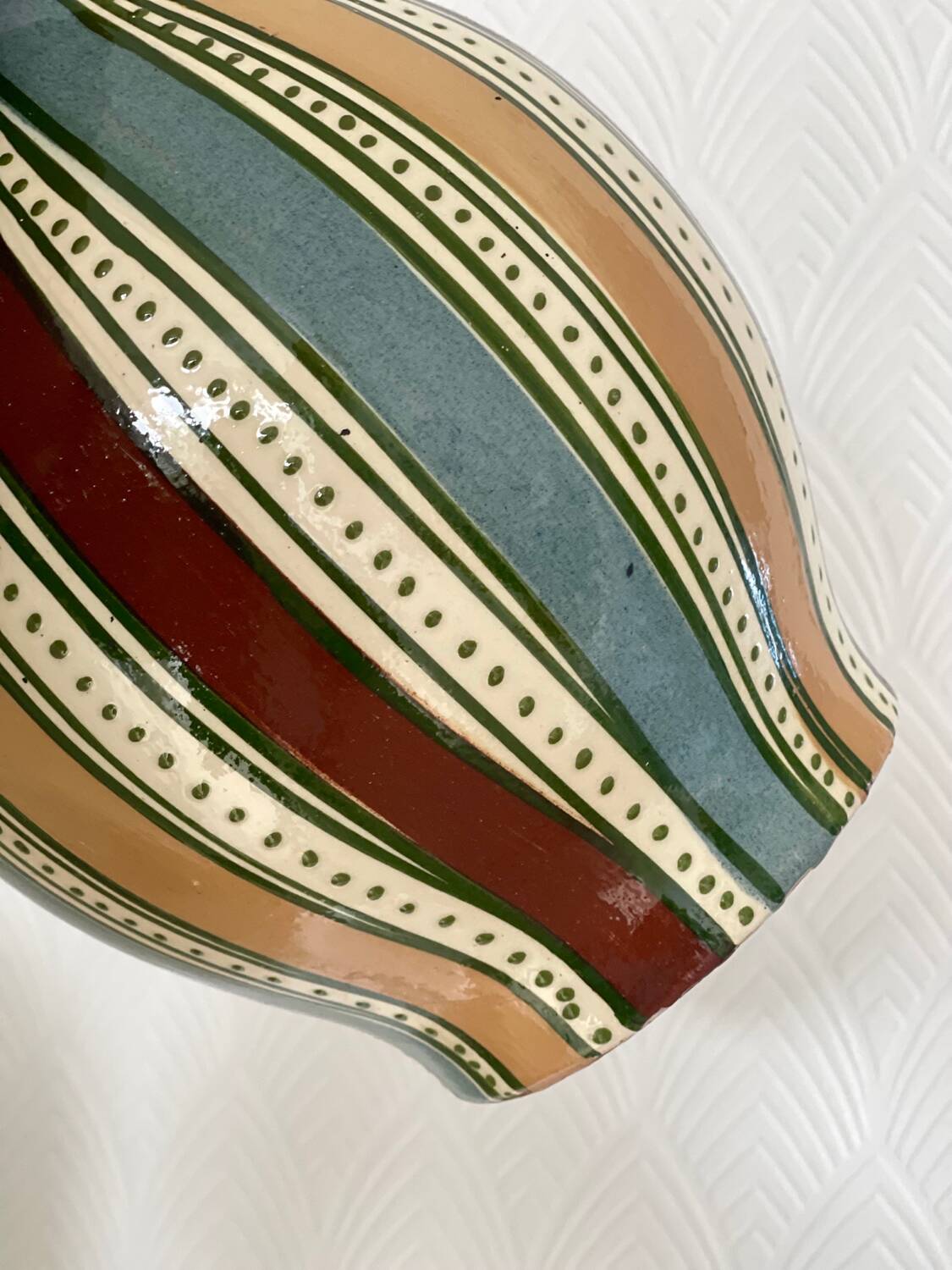 Glazed earthenware vase