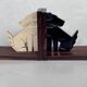 Art Deco bookends in rosewood and Bakelite