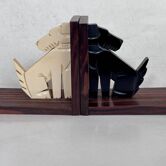 Serre-livres Art déco en palissandre et bakélite