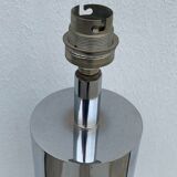 Italian lamp foot Ticino stainless steel cylinder 1970