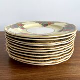 Set of 11 Rare Bread & Butter Plates by Barker Bros Ltd, Sandringham Pattern, Made in 1930-1937