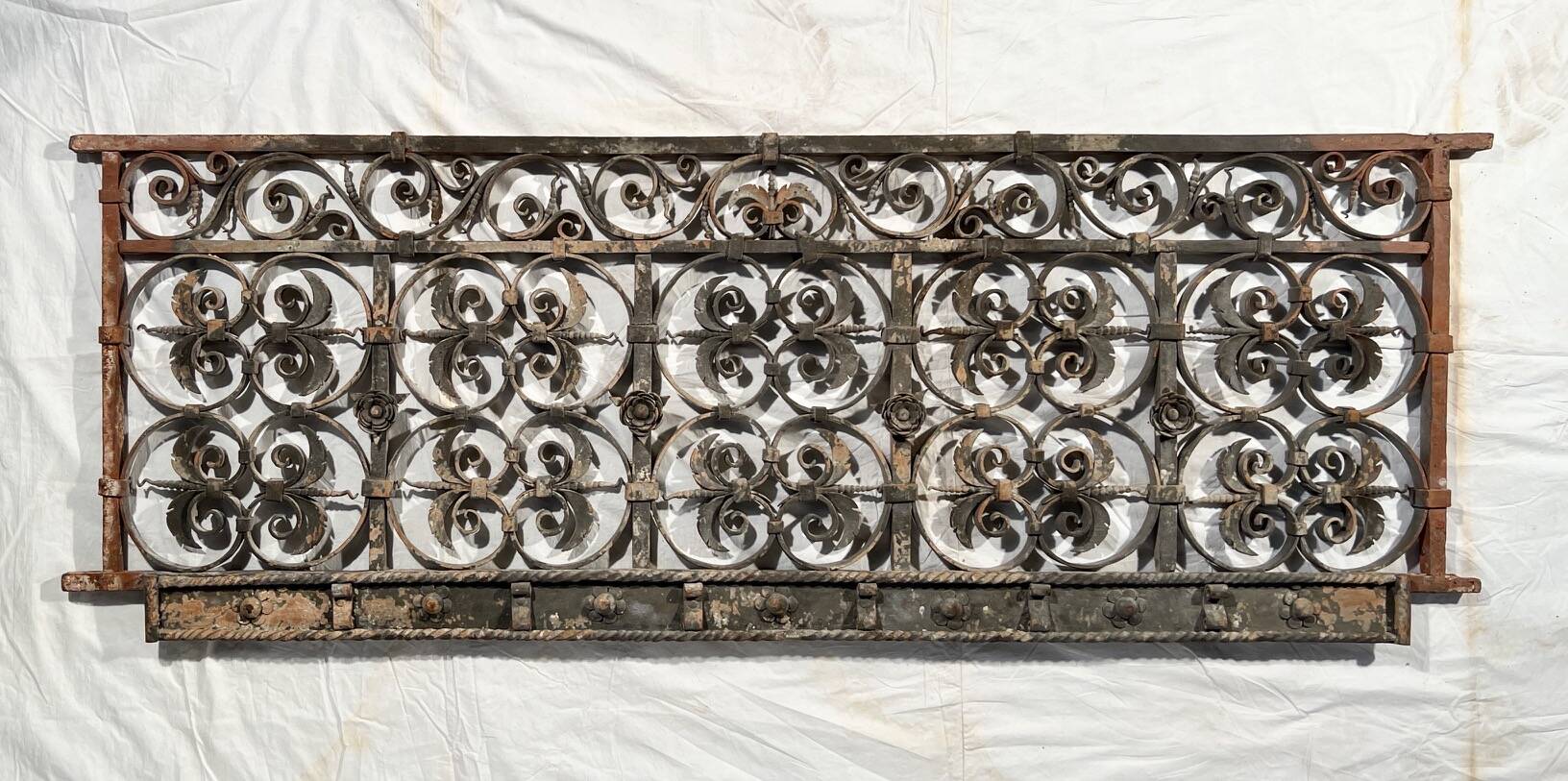 17th century wrought iron railing, balcony barrier railing