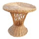 Vintage woven wicker diabolo coffee table