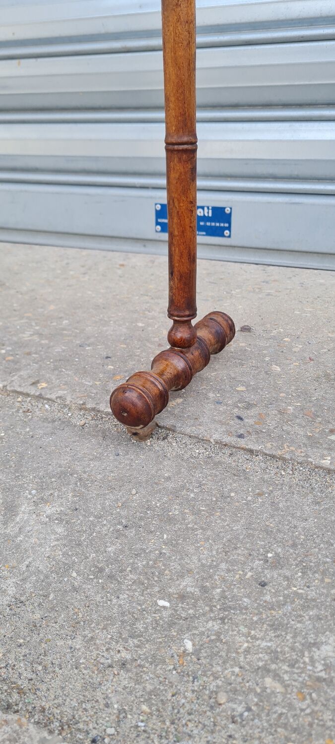Turned wooden towel rack
