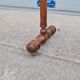 Turned wooden towel rack
