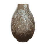 Textured signed sandstone vase